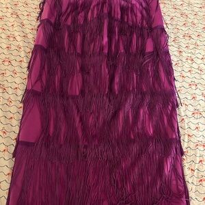 Elegant Purple Fringe Skirt